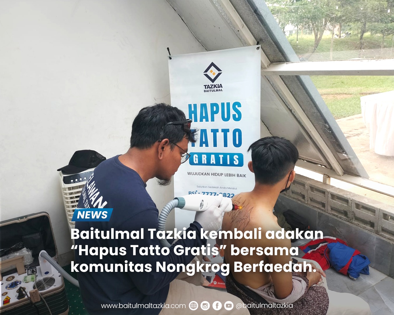 Menghapus Jejak: Baitulmal Tazkia Adakan Kegiatan Hapus Tato Gratis di Bogor